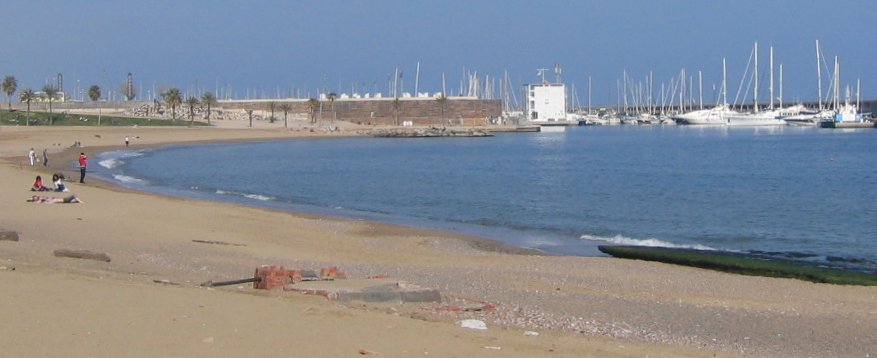 Seafront at Barcelona on the Costa Brava in Northern Spain