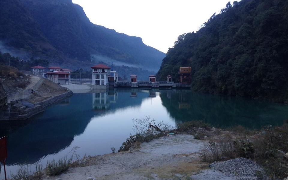 Hydro electric power station on Marsayangdi River