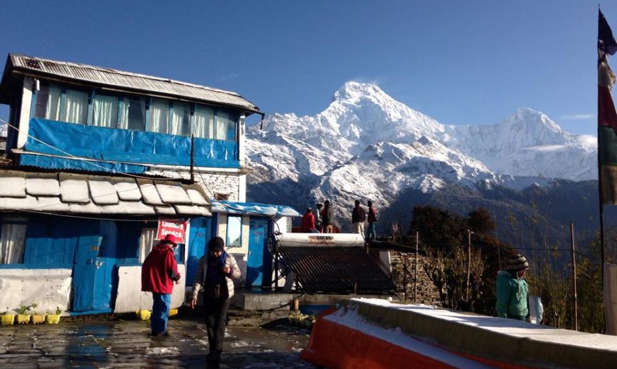 Annapurna South and Hiunchuli from Tatopani