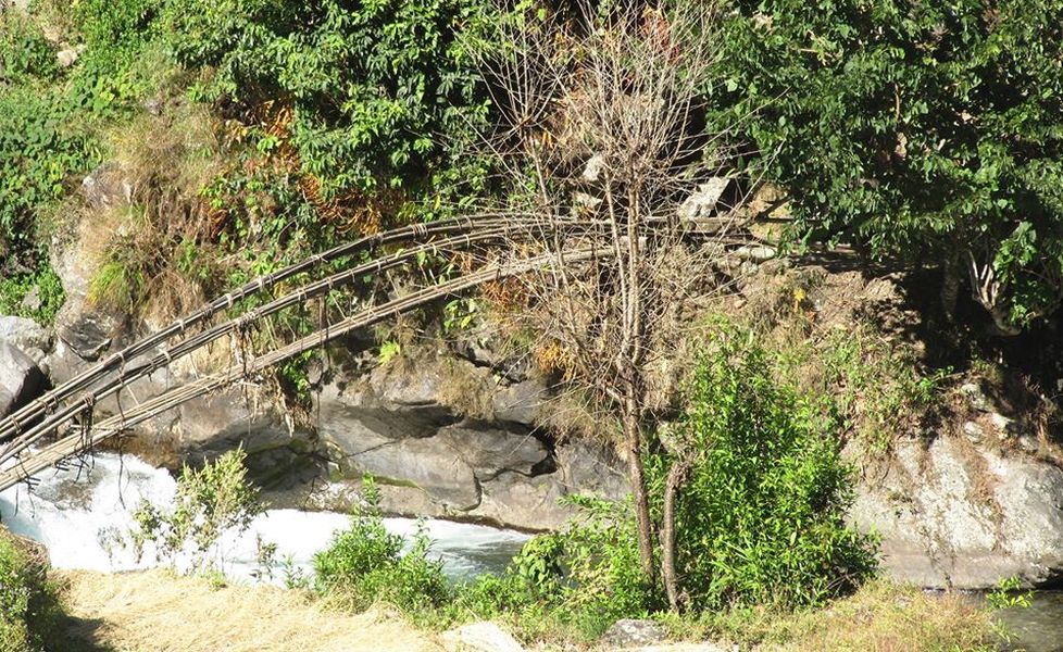 Bamboo Bridge across Irkuah Khola