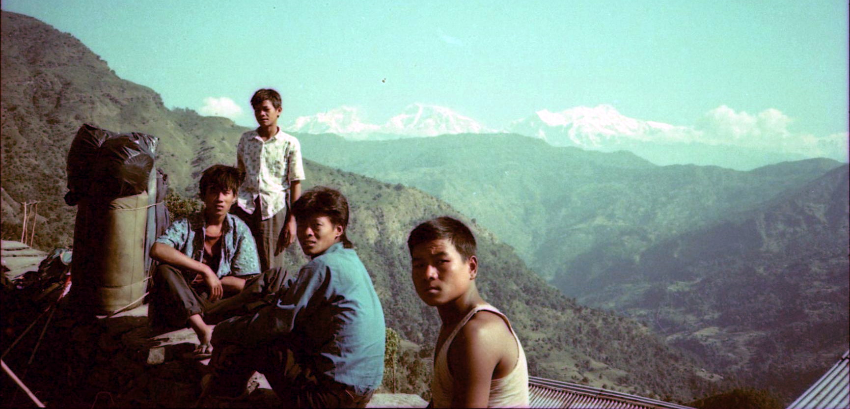 On route from Marsayangdi Valley to Pokhara