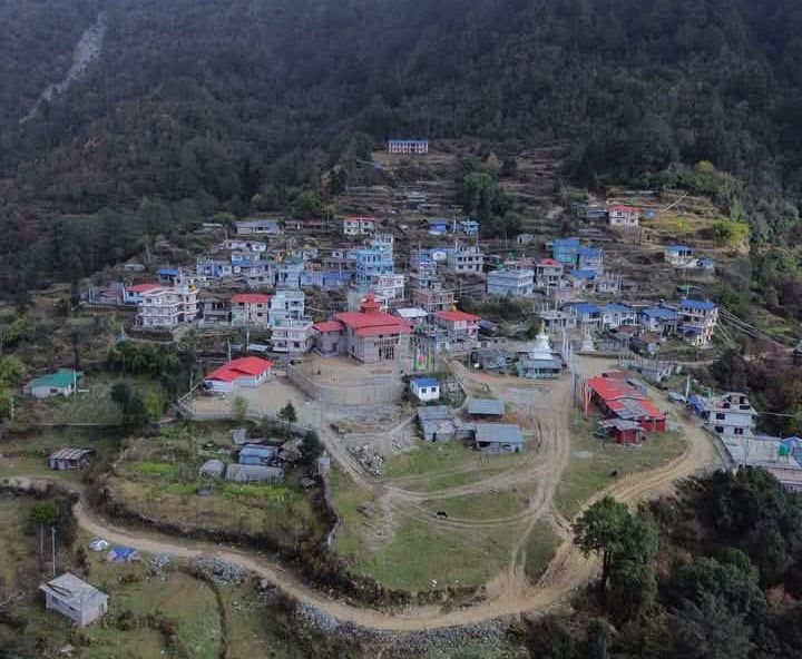 Tharke Ghyang Village in the Helambu district of the Nepal Himalaya