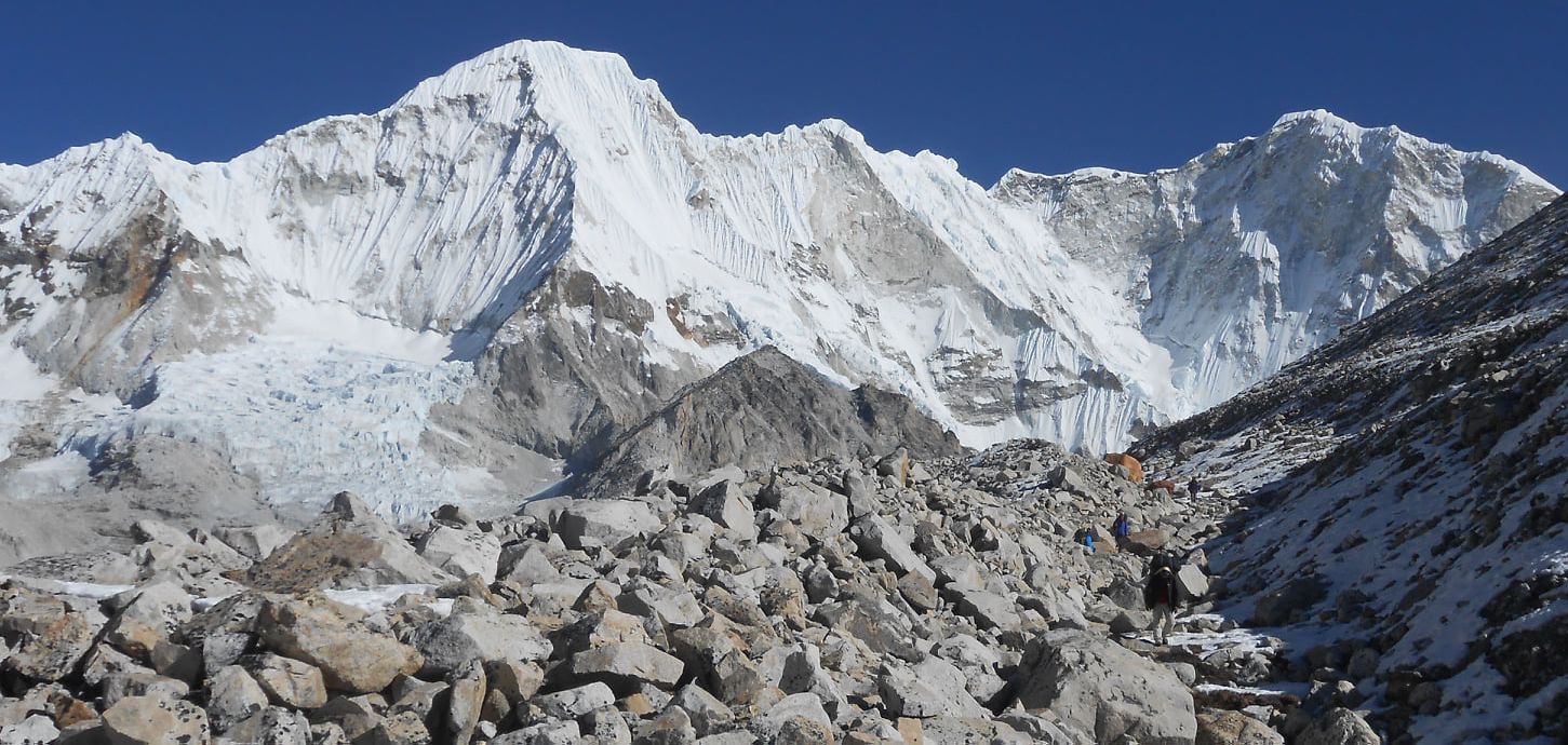 Mount Baruntse ( 7129m ) above Hongu Valley