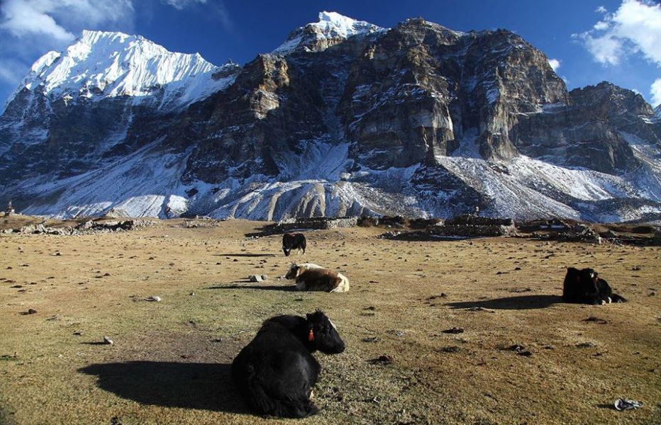 Lhonak on the North Side of Kangchenjunga