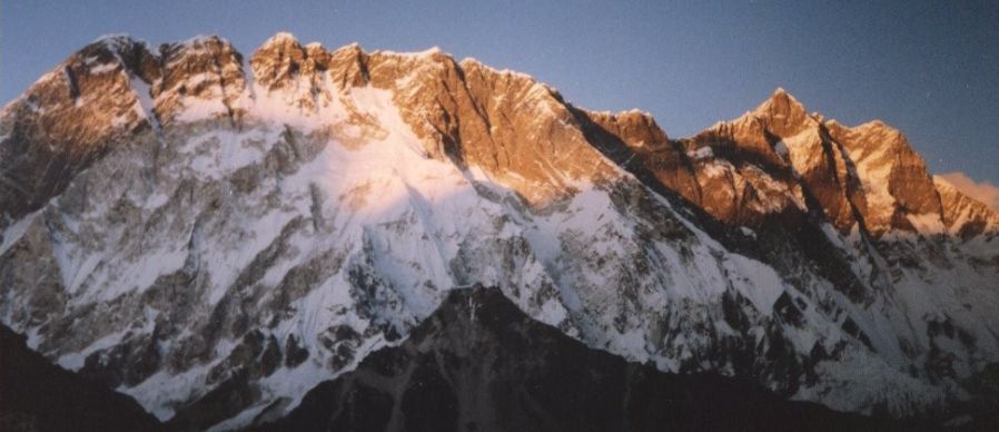 Sunset on Nuptse - Lhotse Wall