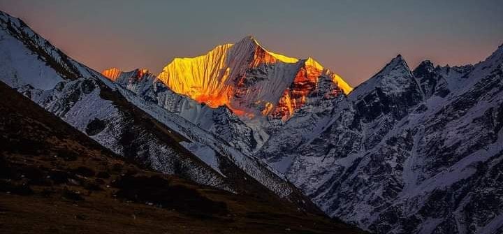 Mount Ganshempo in the Langtang Himal