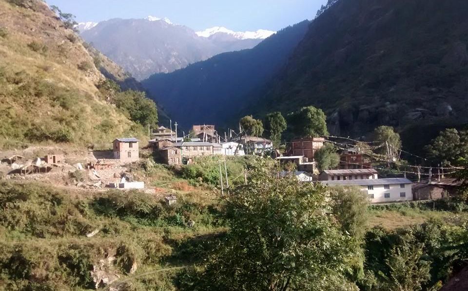 Syabru Besi Village at foot of Langtang Valley