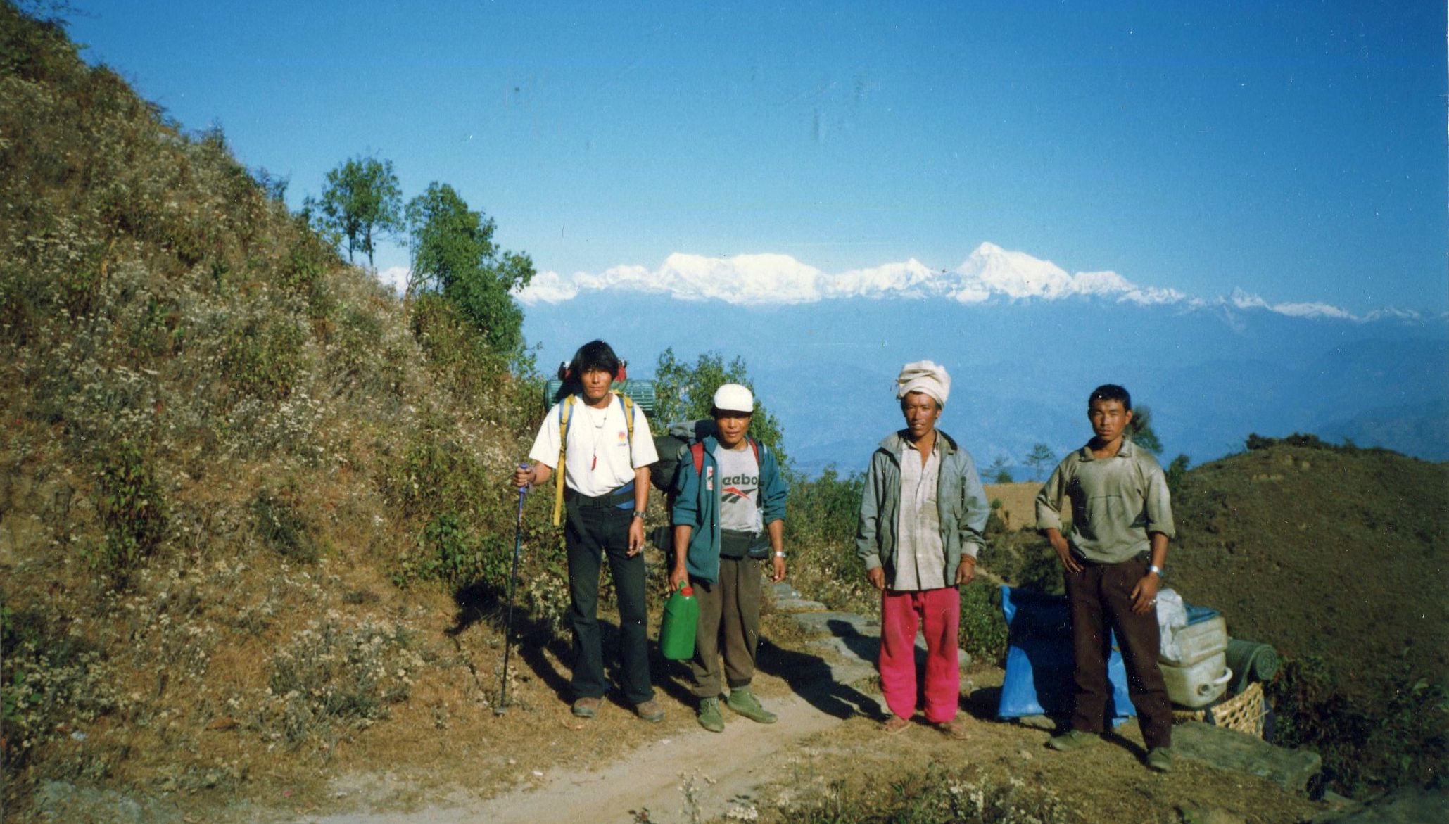 Chamlang and Makalu from above Basantapur