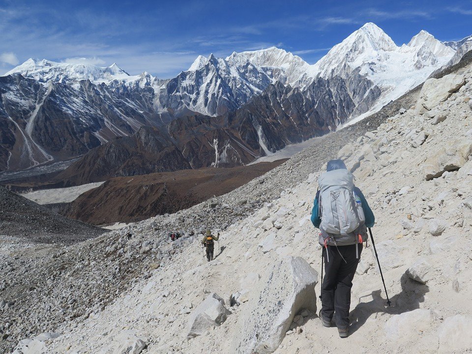 The Peri Himal on descent from Larkya La