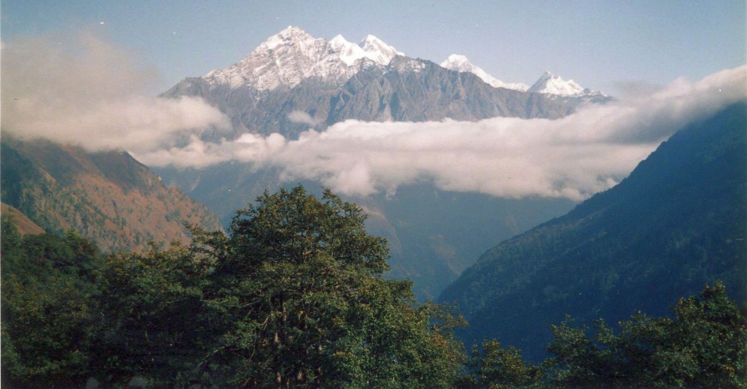 The Ganesh Himal from Chuling Valley on descent from Rupina La