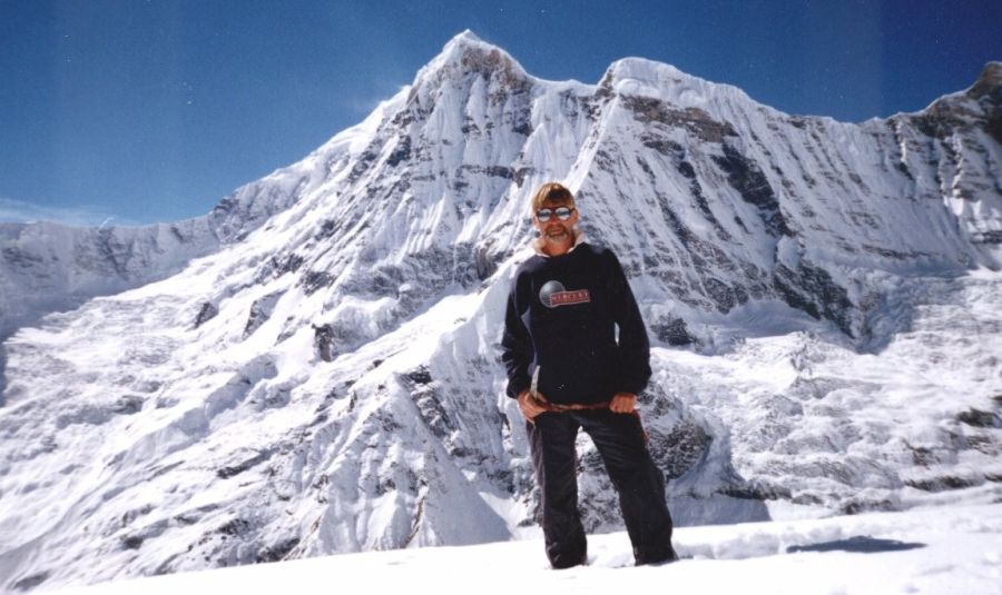 Annapurna South Peak from Rakshi Peak