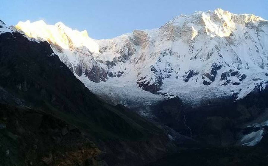 Mount Annapurna I above Annapurna Sanctuary