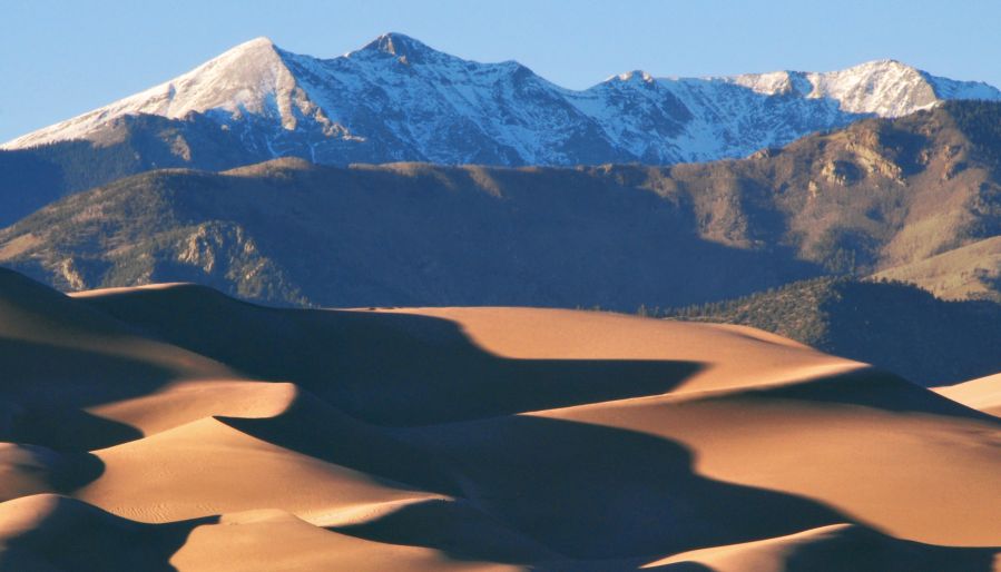 Cleveland Peak above the Great Sand Dunes Colorado National Monument