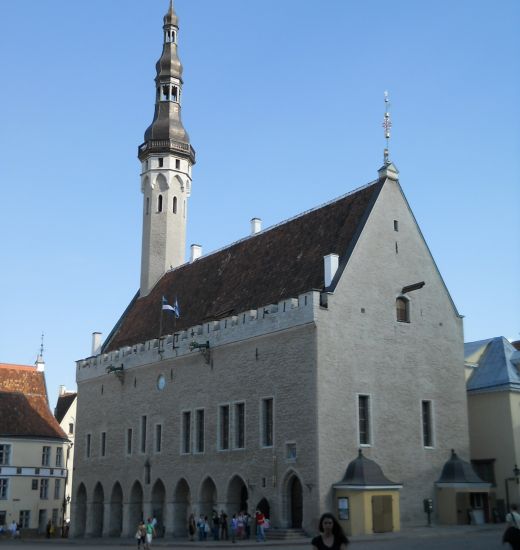 Town Hall in Town Hall Square in Tallin - capital City of Estonia