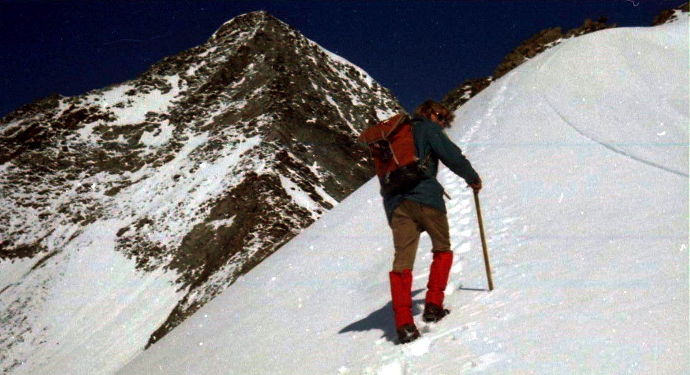 Ascent to Wilder Pfaff from Wilder Freiger in the Stubai Alps of Austria