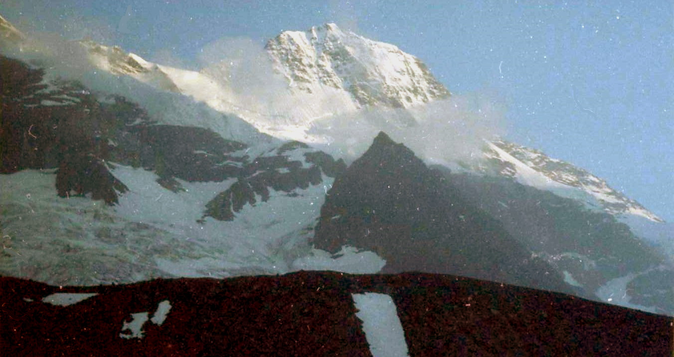 Breithorn in the Lauterbrunnen Wall in the Bernese Oberlands Region of the Swiss Alps