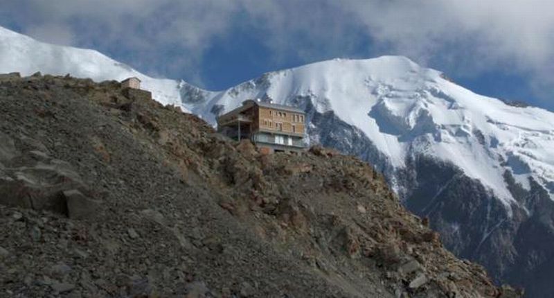 Refuge du Goutier on normal route for Mont Blanc