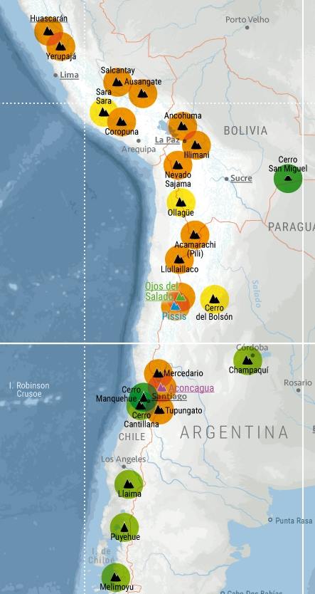 Andes Mountains Map