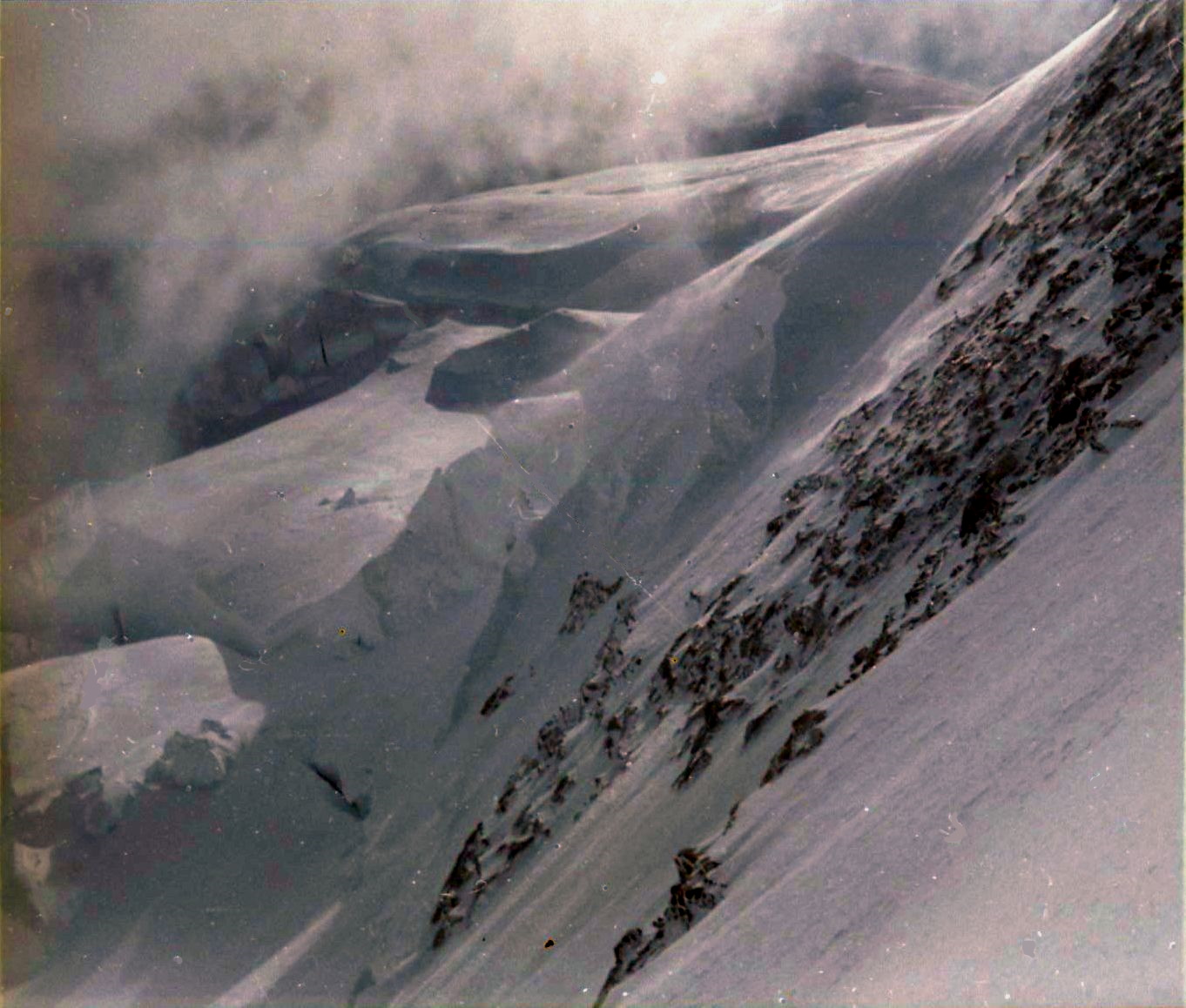 Climbers approaching summit of Monte Rosa