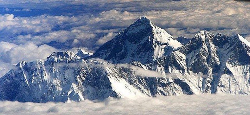 Aerial View of Nuptse, Everest and Lhotse