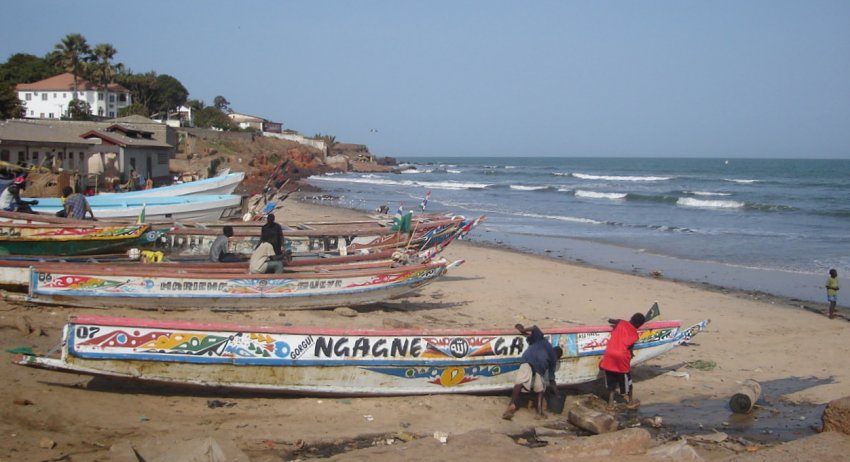 Fishing Boats on beach at Bakau