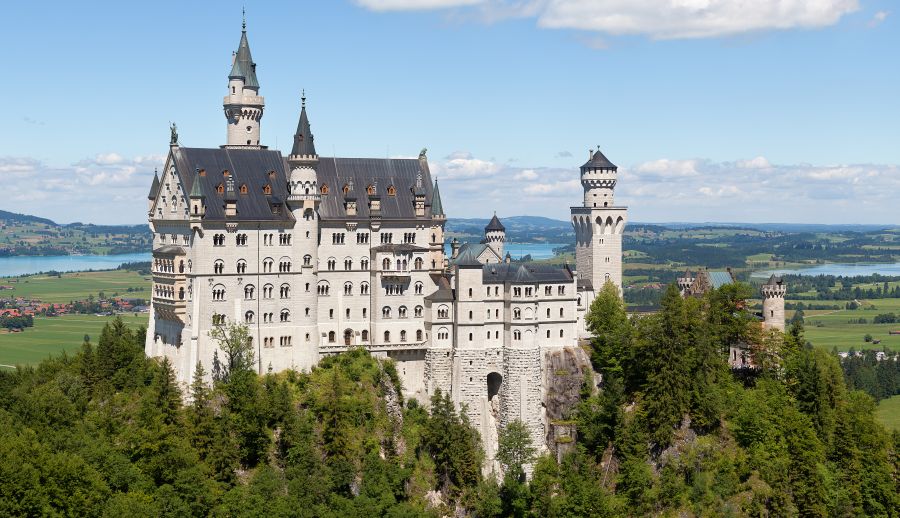 Neuschwanstein Castle in the Bavarian Region of Germany