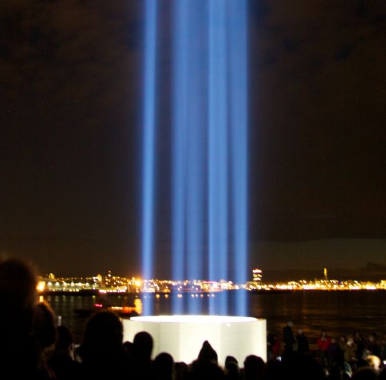 Imagine Peace Tower at Reykjavik