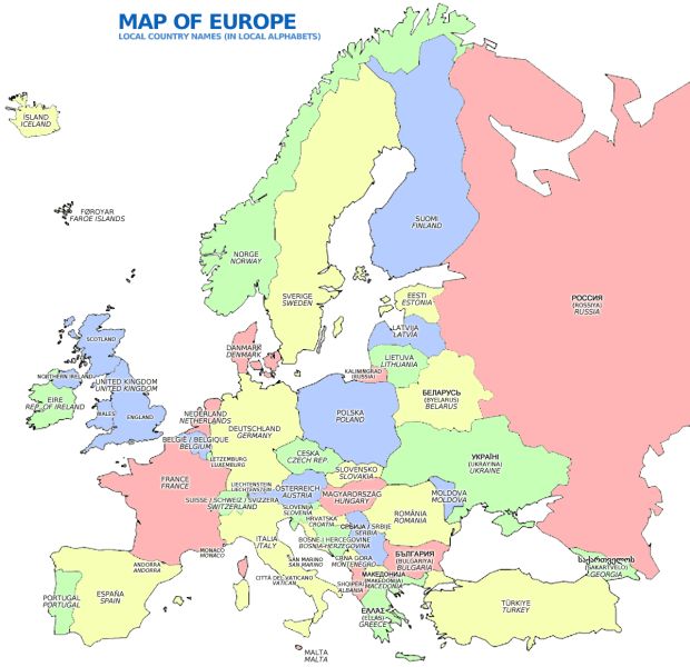 Map of Europe