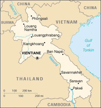 Map of Laos