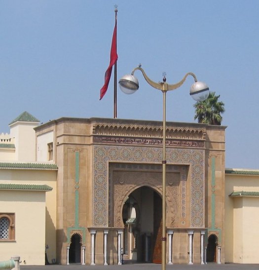 Gates of the Royal Palace in Rabat - capital city of Morocco