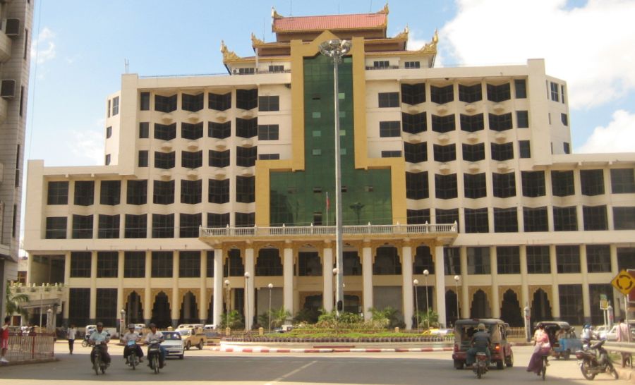 Central Railway Station in Mandalay in northern Myanmar / Burma