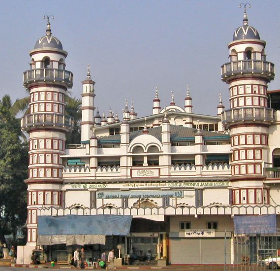 Bengali Sunni Jameh Mosque in Yangon ( Rangoon ) in Myanmar ( Burma )