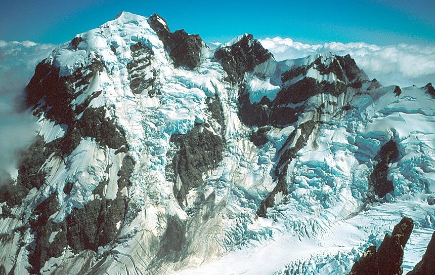 West Ridge of Mount Cook in the South Island of New Zealand