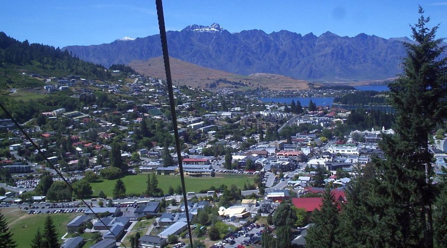 Queenstown and Remarkables in South Island of New Zealand