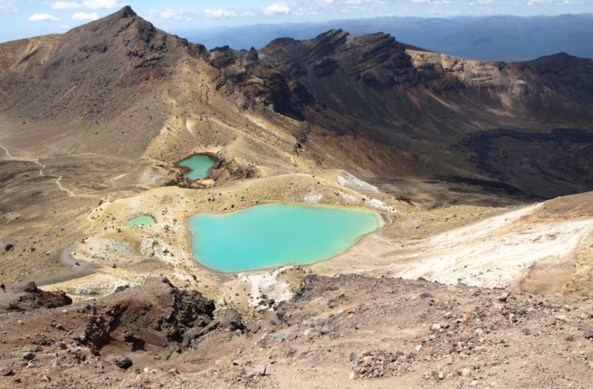 Emerald Lakes on the Tongariro Traverse