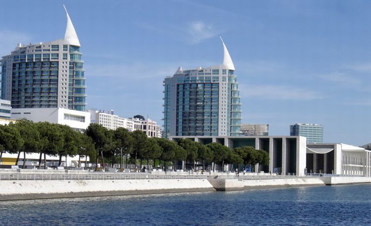 Parque das Nacoes ( Park of the Nations ) in Lisbon - capital city of Portugal