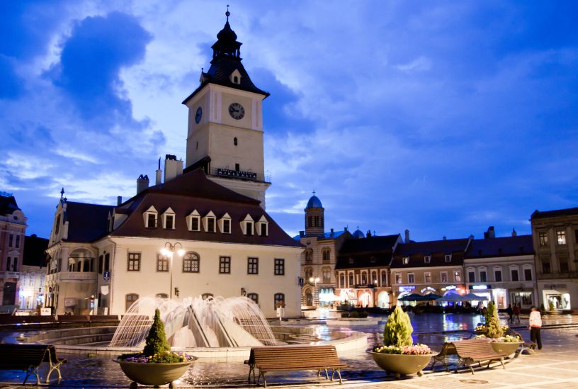 City Centre of Brasov in central Romania