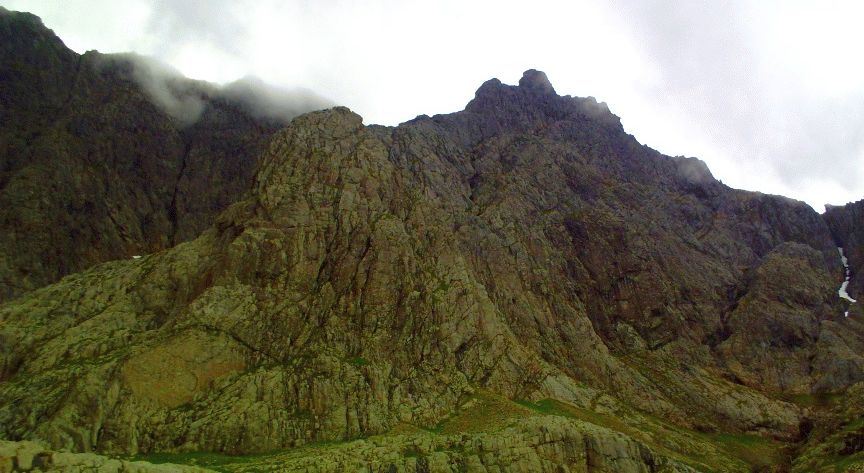 Castle Ridge and Tower Ridge from Observatory Ridge on Ben Nevis