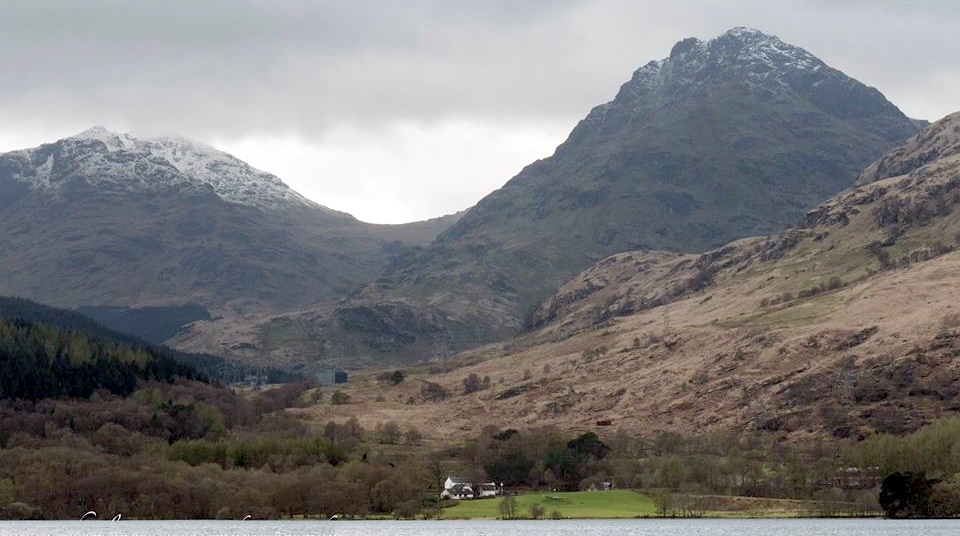 A'Chrois and Ben Vane across Loch Lomond from above Inversnaid