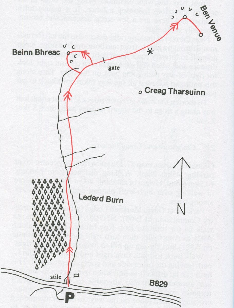 Ben Venue - Route Map