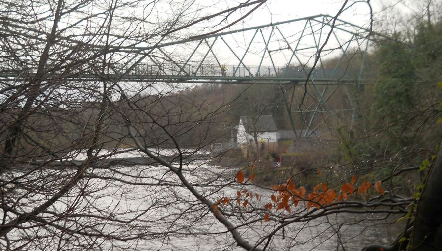 The David Livingstone Memorial Bridge over the River Clyde from Bothwell to Blantyre