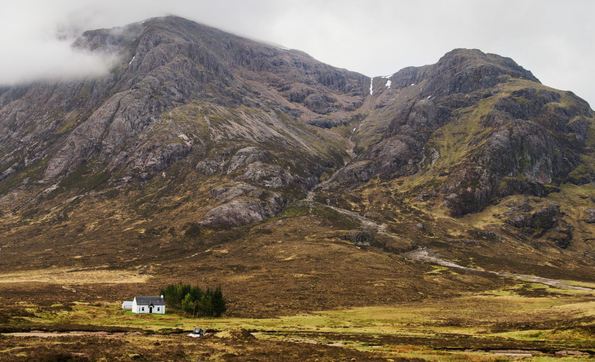 Buachaille Etive Mor from the West Highland Way in Glencoe in the Highlands of Scotland