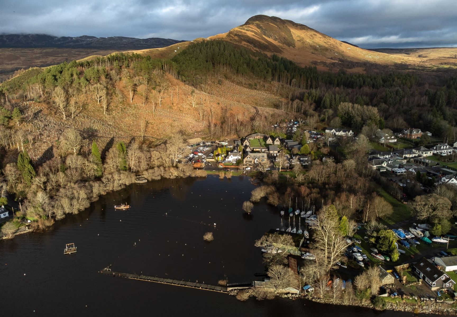 Balmaha beneath Conic Hill