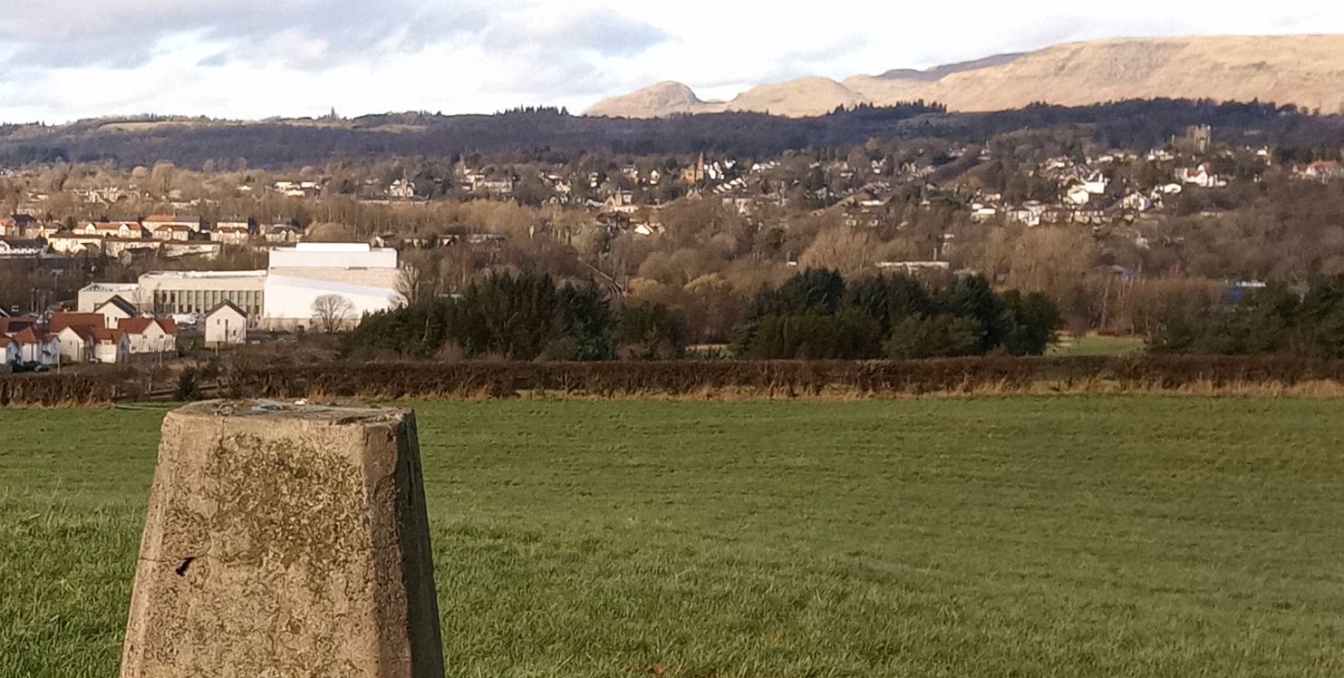 Campsie Fells from trig point above Douglas Park golf course