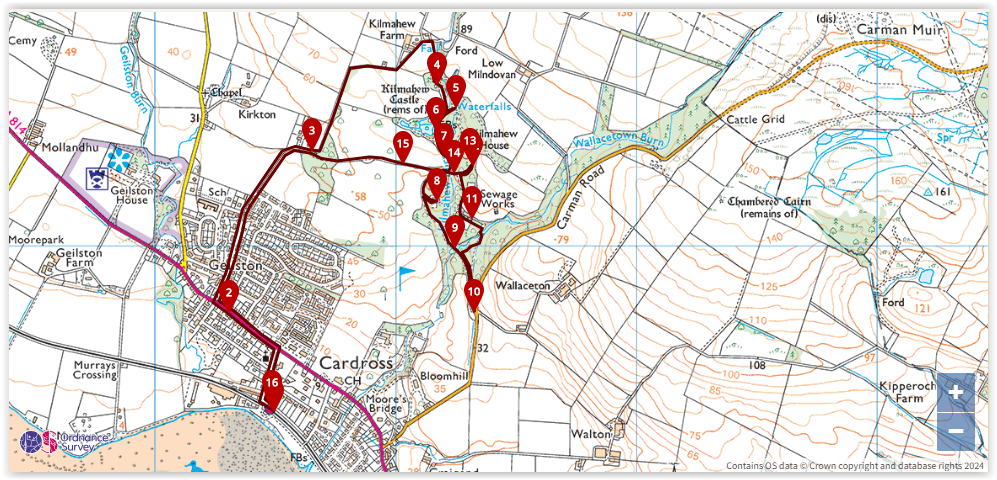 Map of Kilmahew Walk