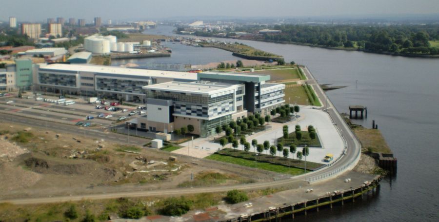 Clydebank College on River Clyde