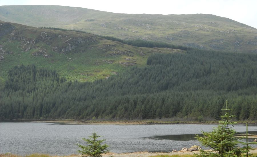 Corserine ( 814m, 2,671ft ) from Loch Harrow