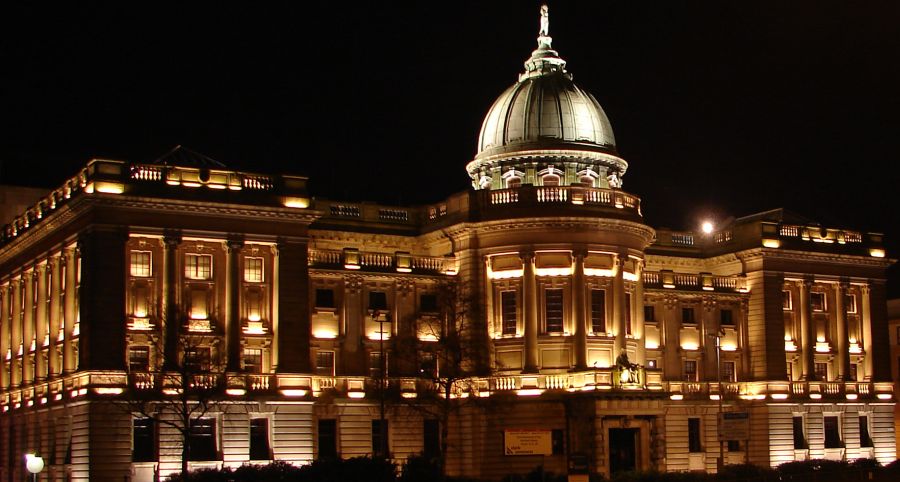 Mitchell Library illuminated at night