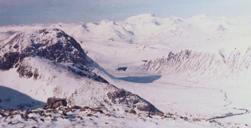 Buachaille Etive Mor and Ben Nevis from Meall a Bhuiridh in Glencoe