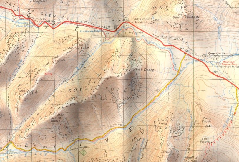 Map for Buachaille Etive Mor